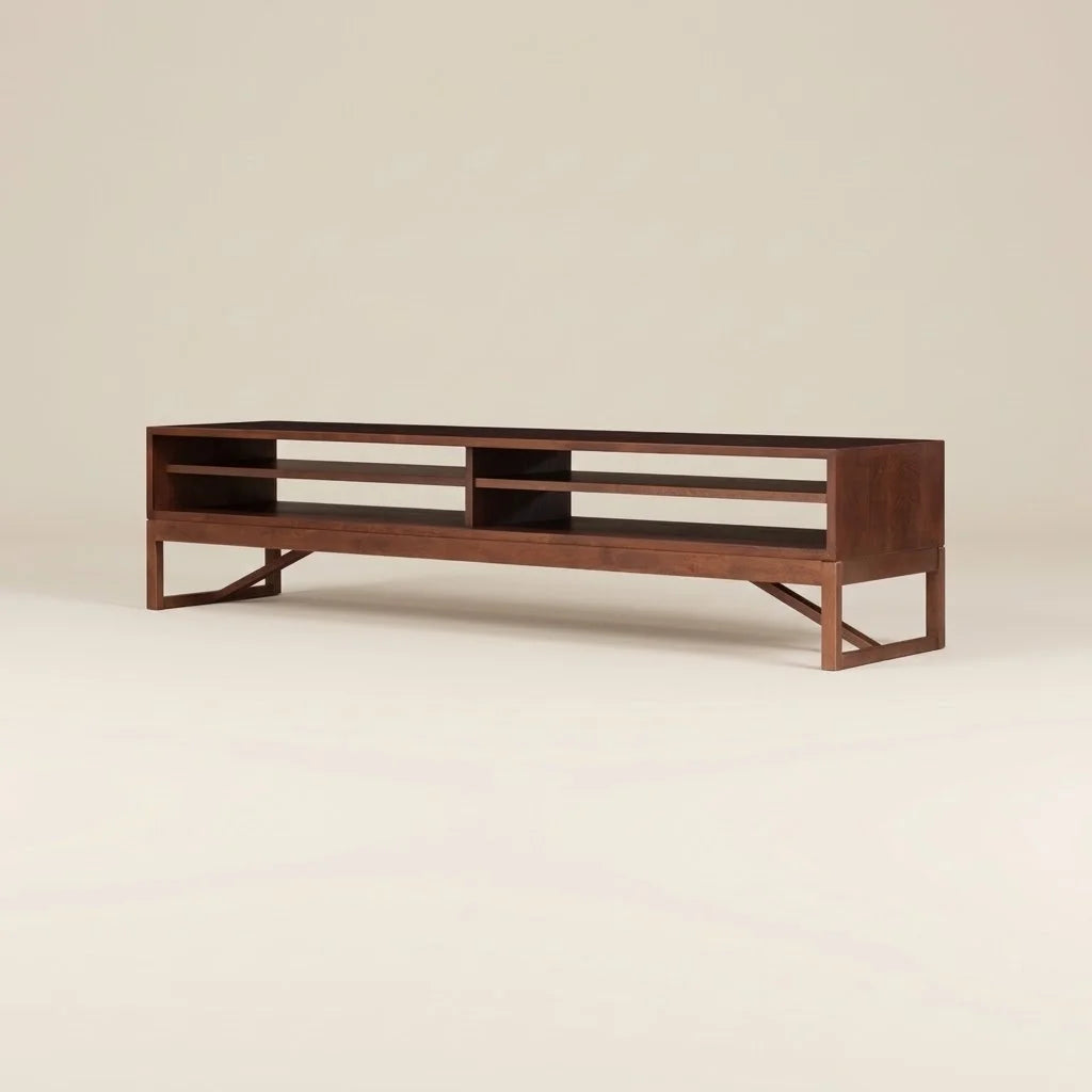 Spectra Dark Wooden TV Unit – front view