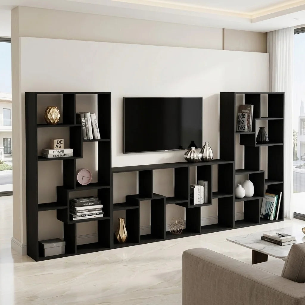 Icaro TV Wall Unit with Shelves