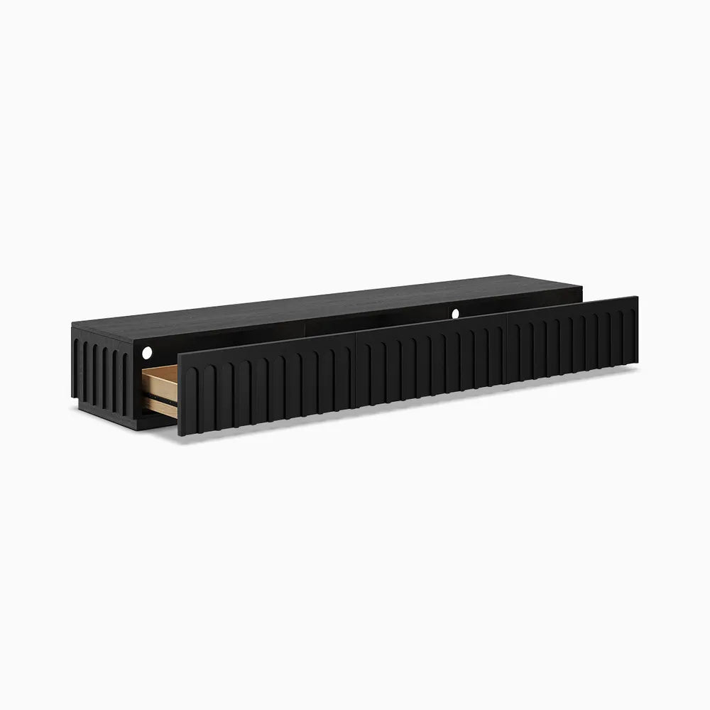 Noirlin Black Wooden TV Unit