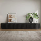 Switch Front View of Noirlin TV Console – Bold Black Finish – Minimalist Design 2 image