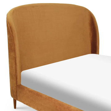Tomtyn Burnt Orange Upholstered Bed (3 Sizes)