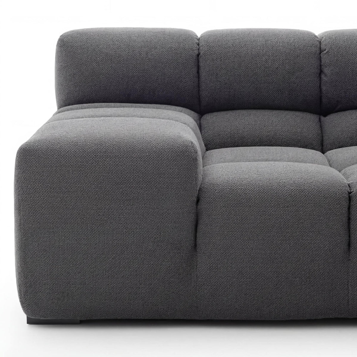 Tufty Grey 4 Seater Fabric L-Shape Corner Sofa