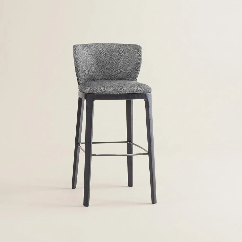 Vero Grey Fabric Bar Stool