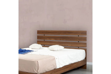 Vexra Walnut Wooden Bed (3 Sizes)