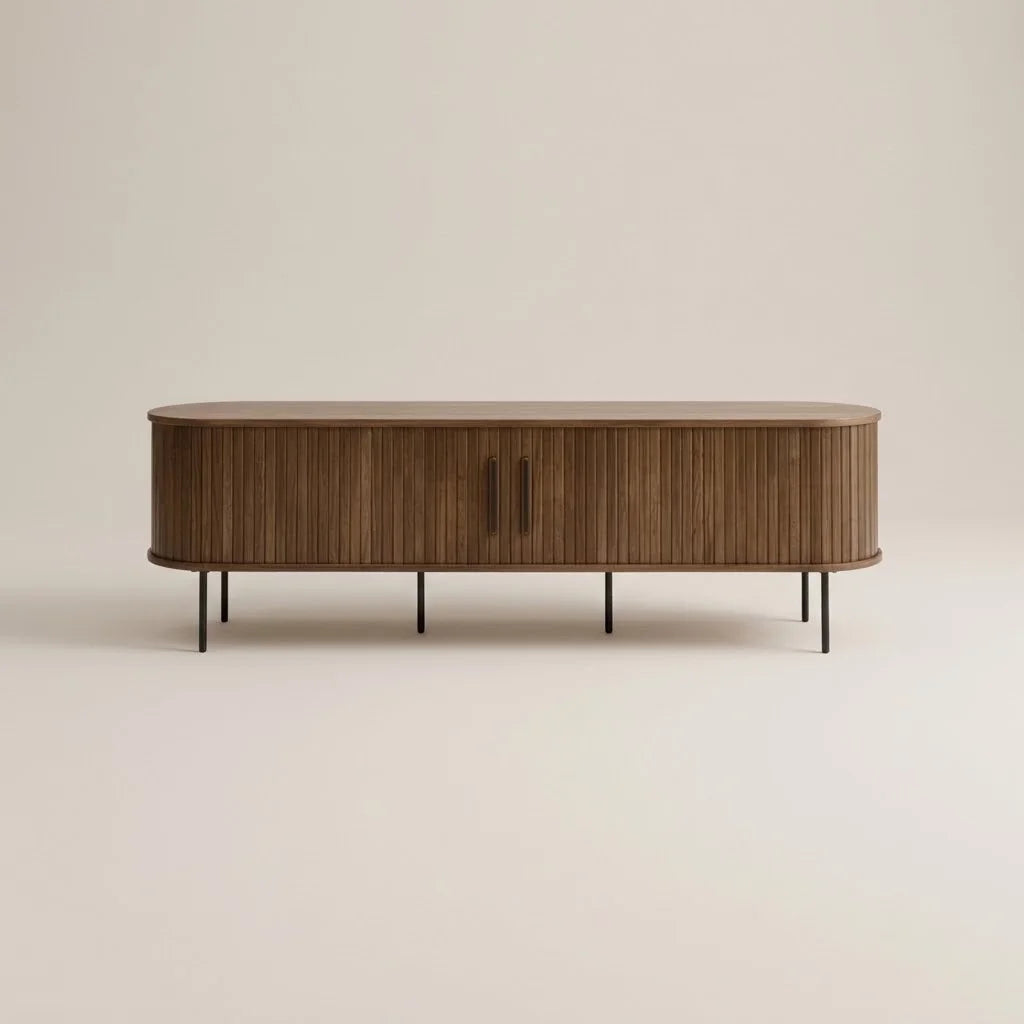 Vierra Fluted Wooden TV Unit
