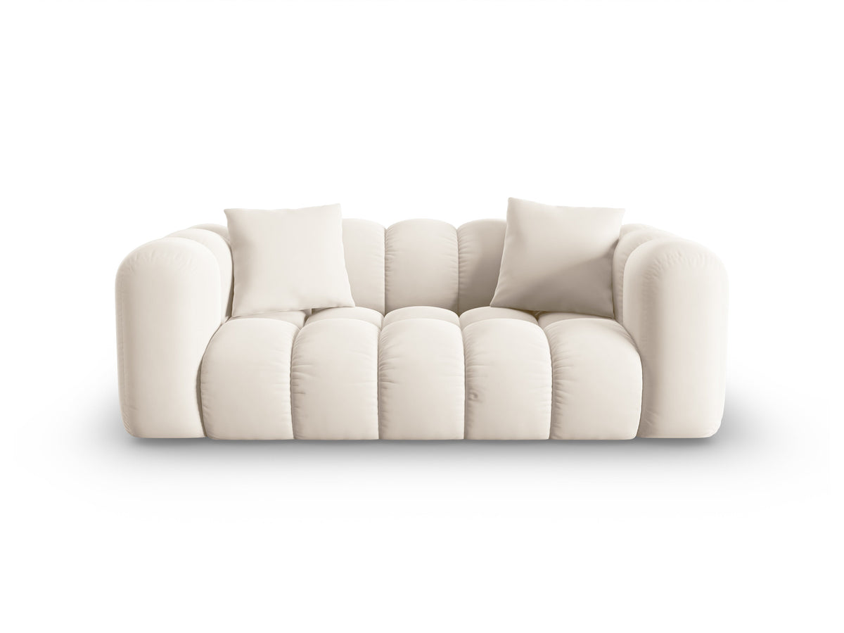 Adara Beige 2 Seater Fabric Sofa