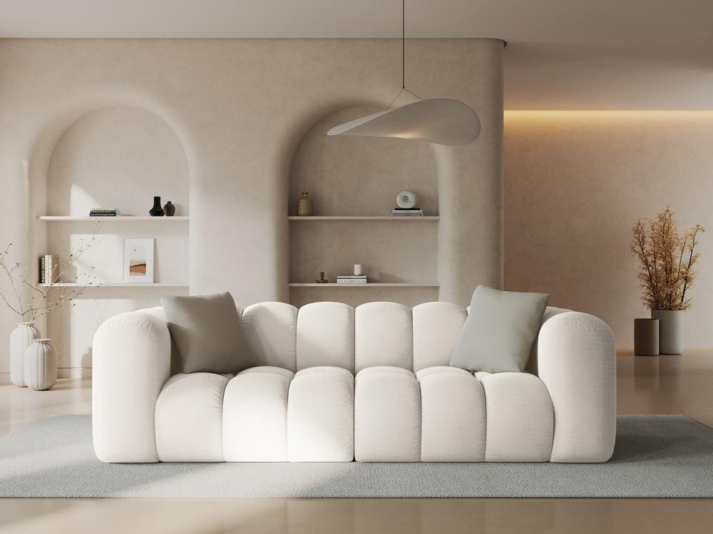 Adara Beige 3 Seater Sofa from the set, lifestyle view
