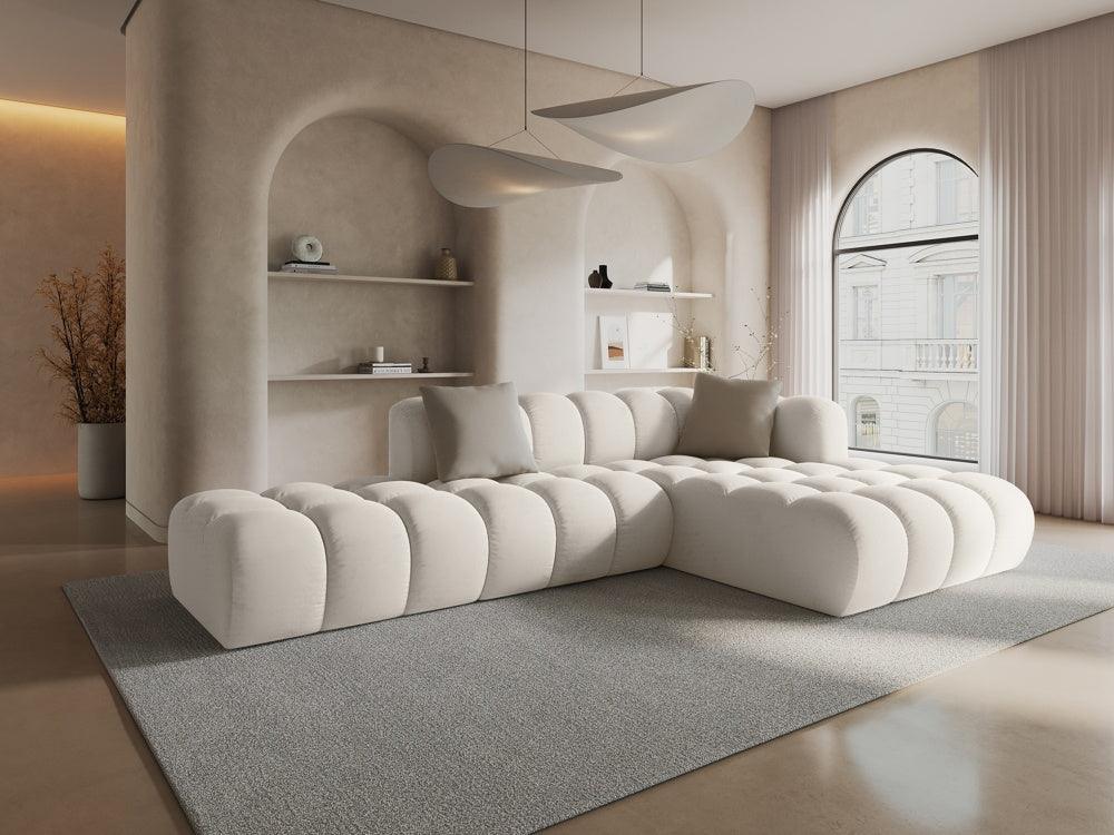 Adara Beige 5-Person Corner Sofa, lifestyle view