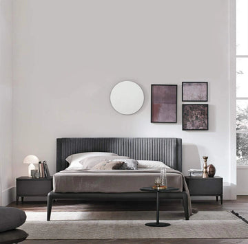 Zayma Grey Upholstered Bed (3 Sizes)