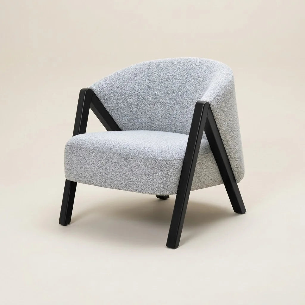 Zenitho Grey Fabric Armchair