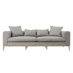 Aero Light Grey 3 Seater Fabric Sofa