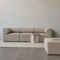 Arcadia Beige 3 Seater Fabric Sofa