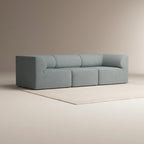 Arcadia Blue Grey 3 Seater Fabric Sofa