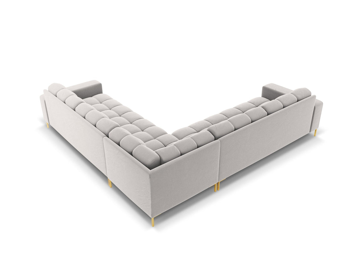 Bali Light Grey 5 Seater Fabric L-Shape Corner Sofa