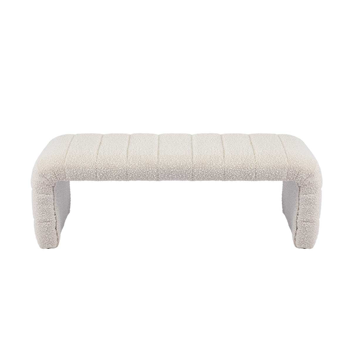 Blake Cream Bench, front view