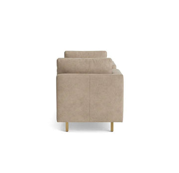 Calm Haven Light Brown 2 Seater Fabric Daybed Sofa