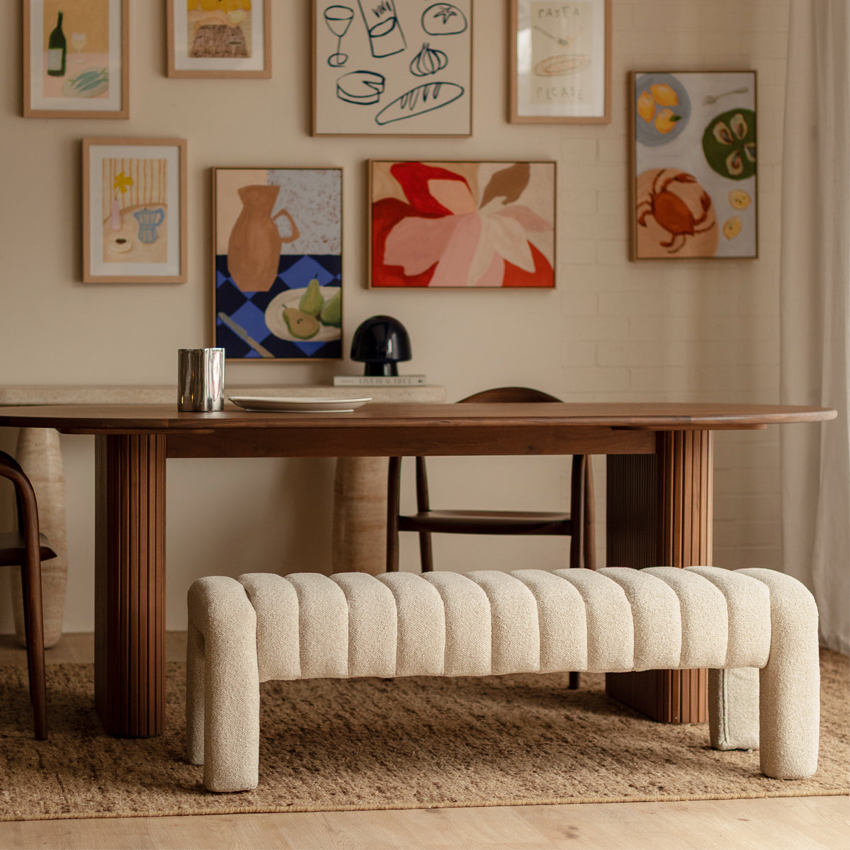 Camille Sand Boucle Bench