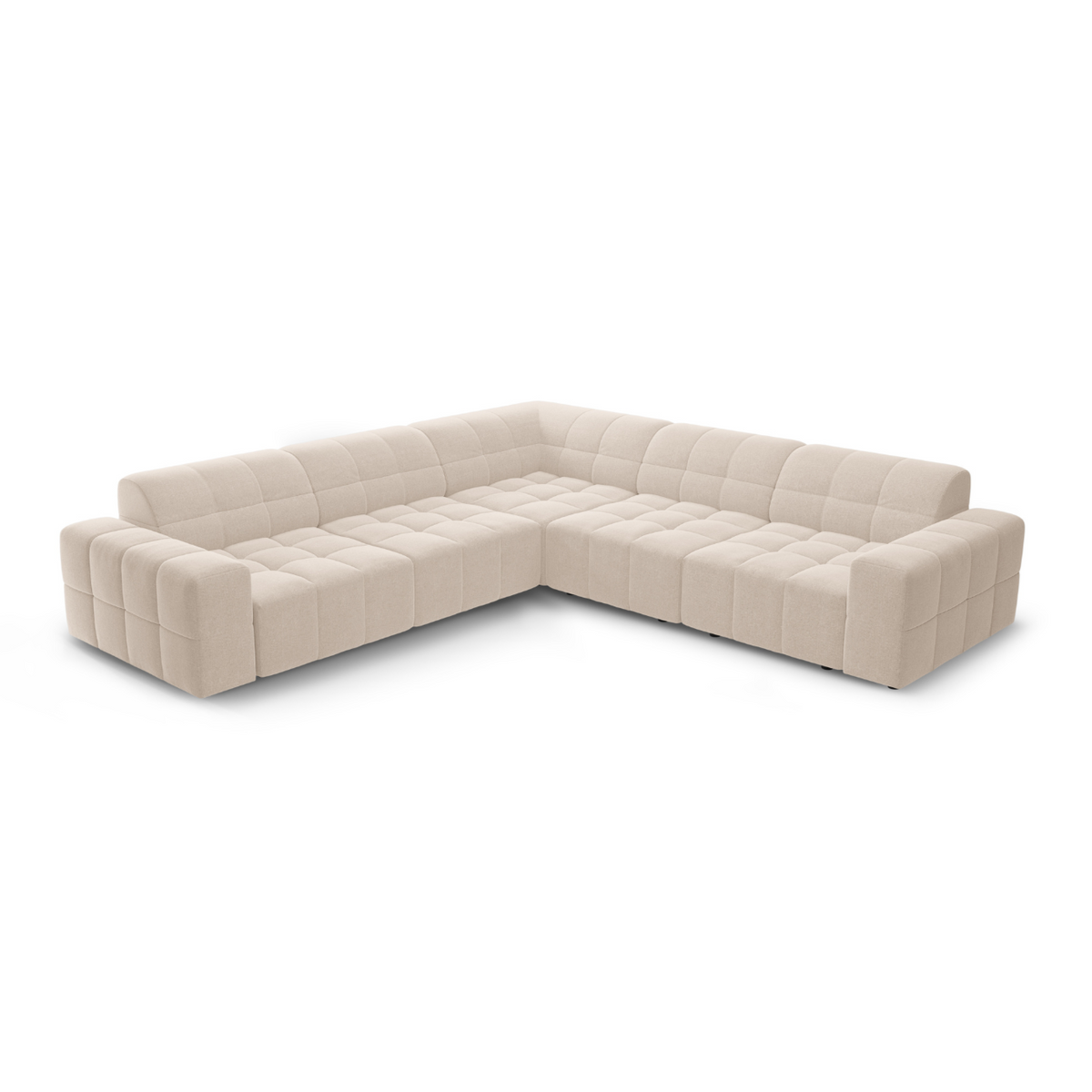Chicago Beige 6 Seater Fabric L-Shape Corner Sofa