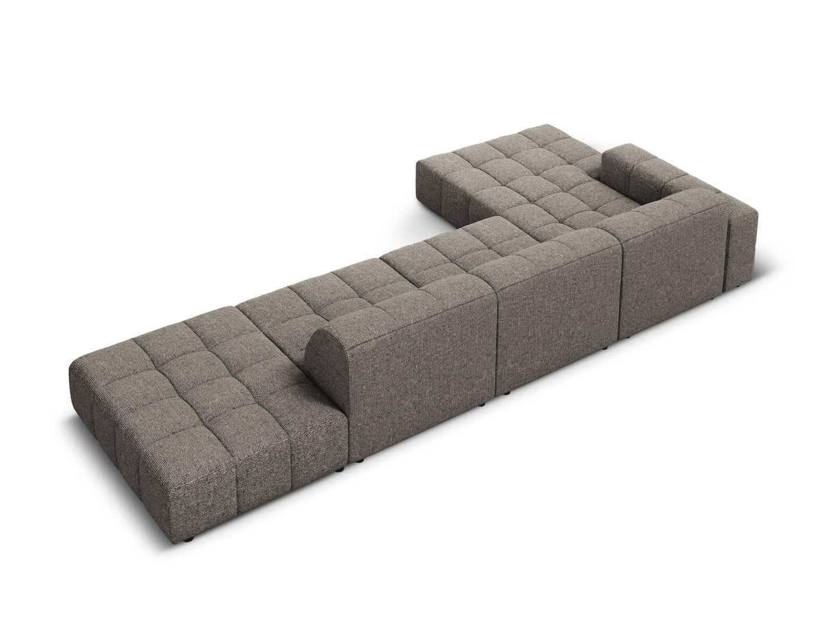 Chicago Grey 5 Seater Fabric L-Shape Corner Sofa