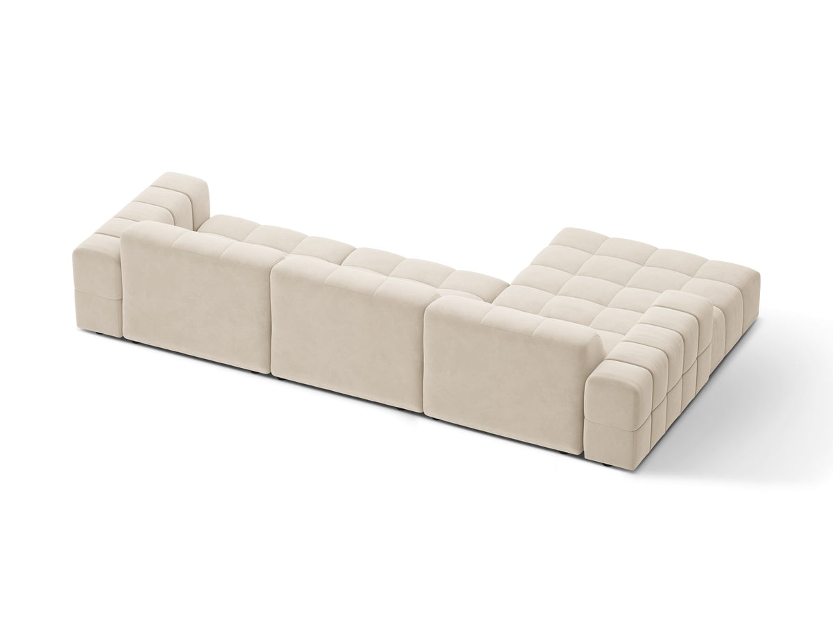 Chicago Light Beige 4 Seater Fabric L-Shape Corner Sofa