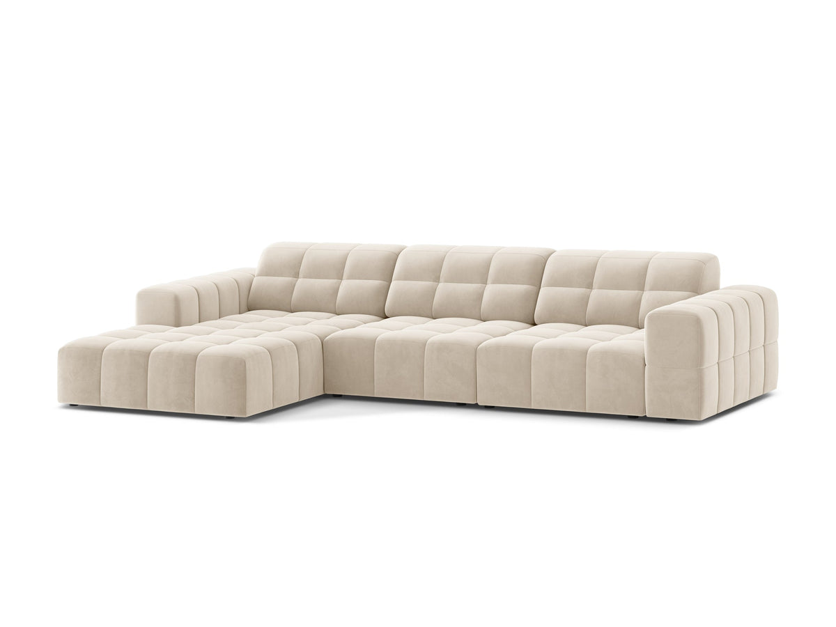 Chicago Light Beige 4 Seater Corner Sofa, living room setting