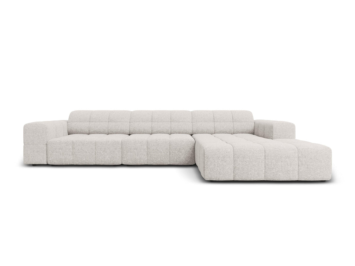 Chicago Light Grey 4 Seater Corner Sofa, front view