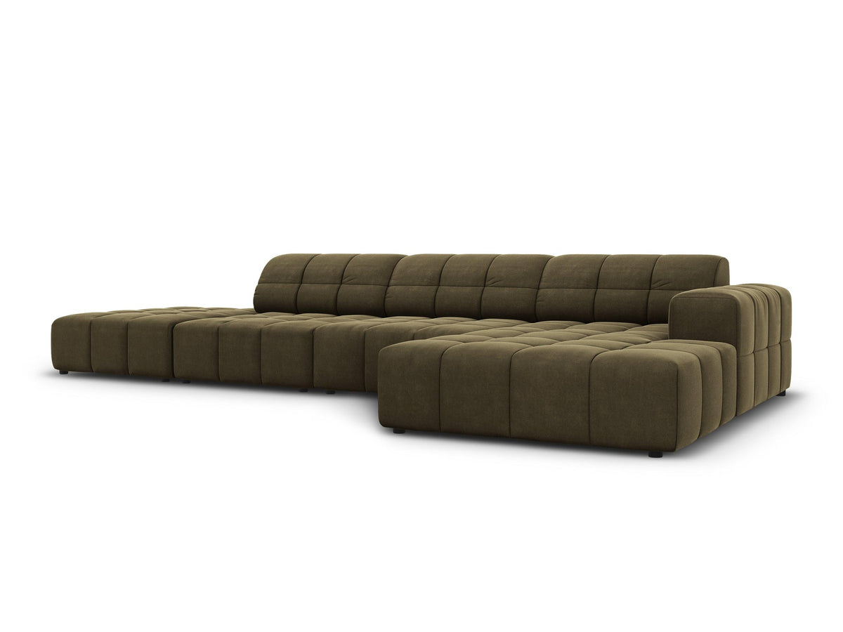 Chicago Olive Green 5 Seater Corner Sofa, living room setting