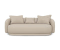 CurveNest Beige 3 Seater Boucle Curved Sofa
