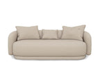 CurveNest Beige 3 Seater Boucle Curved Sofa