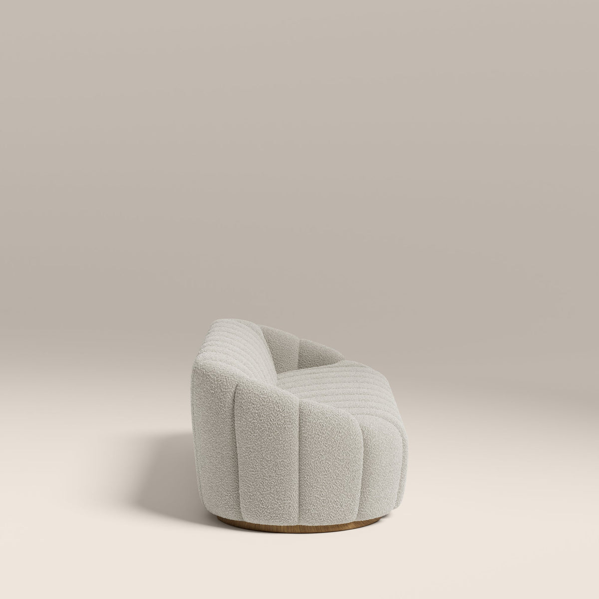Aria cream sofa, side view