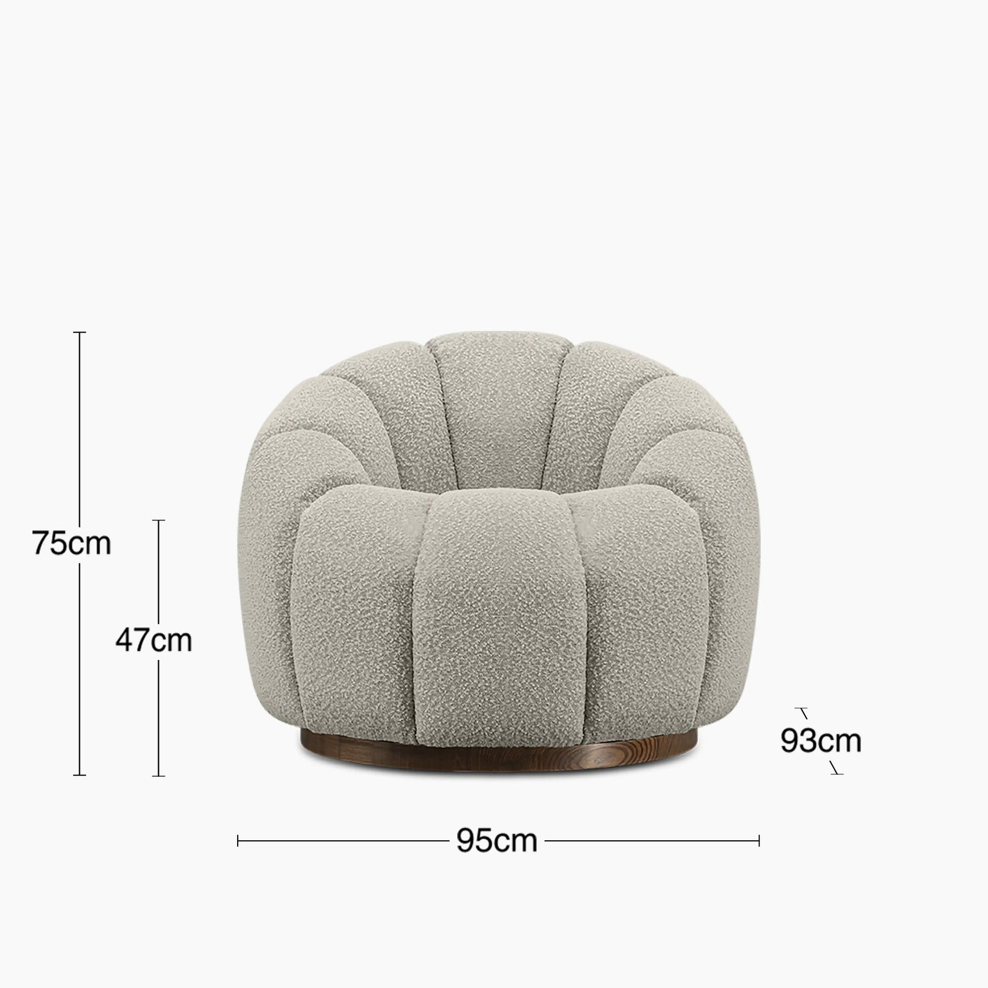 Aria Swivel Accent Chair – Cream