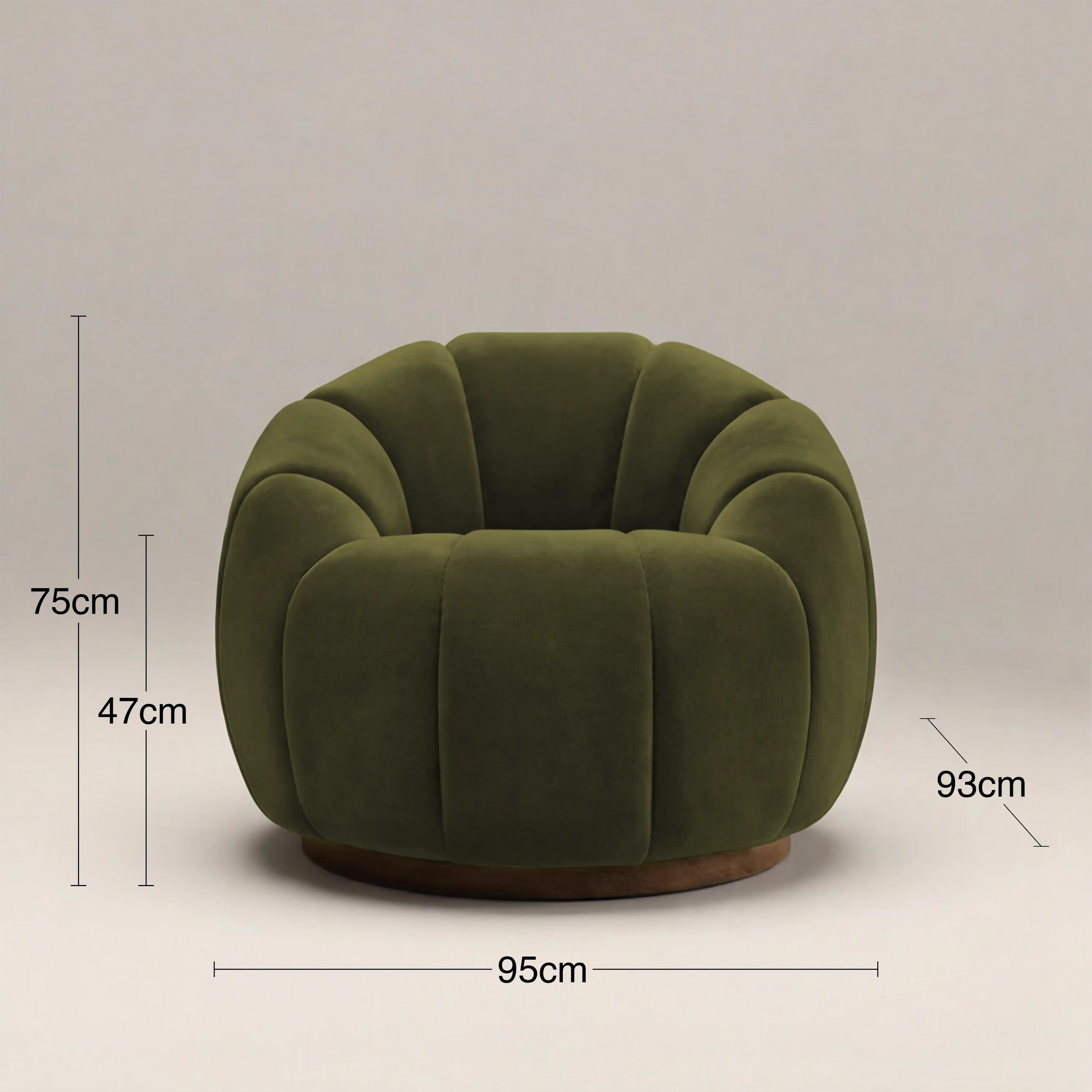 Aria Swivel Accent Chair – Green