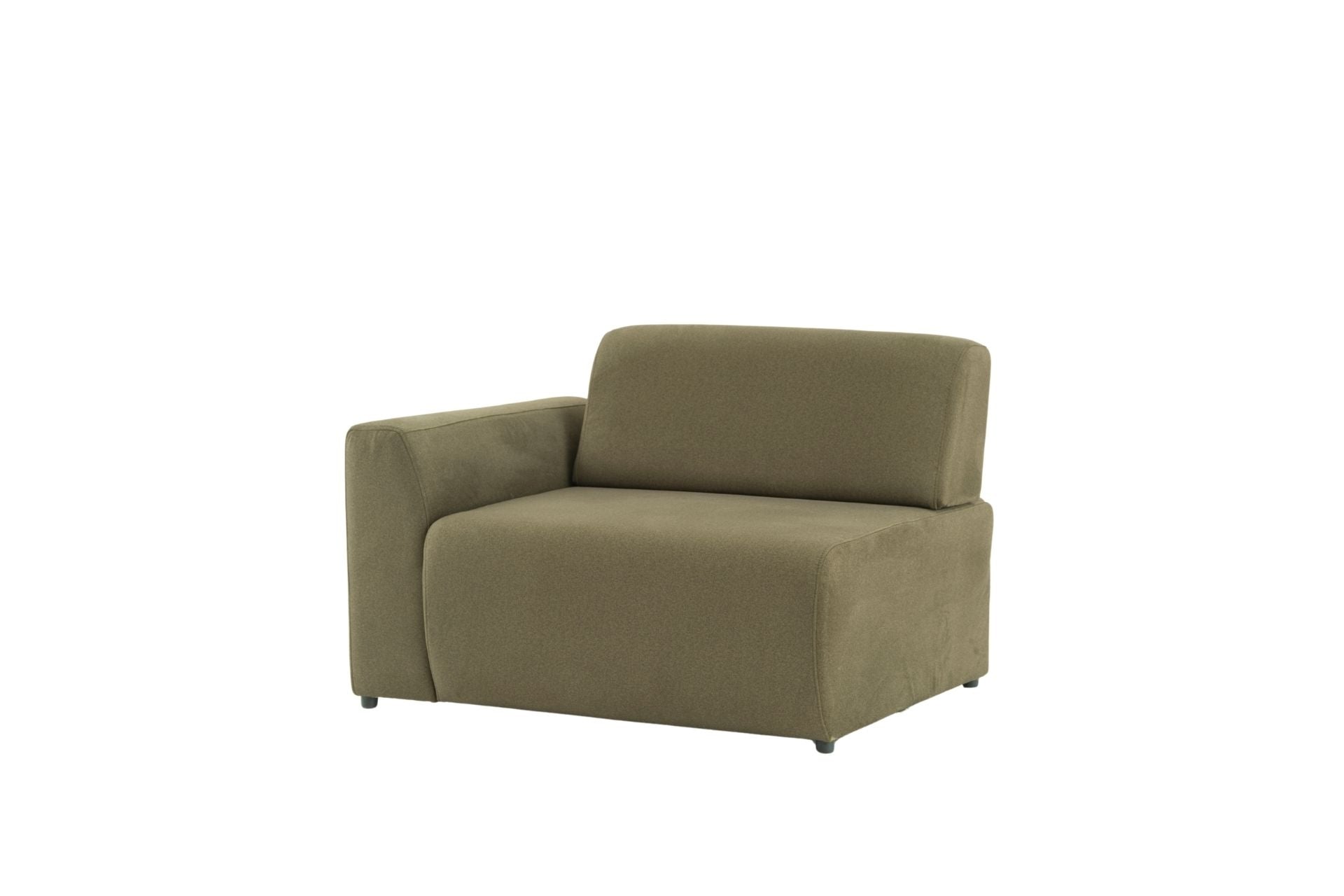 Elara L-Shape Corner Sofa – Green Fabric, 5 Seater
