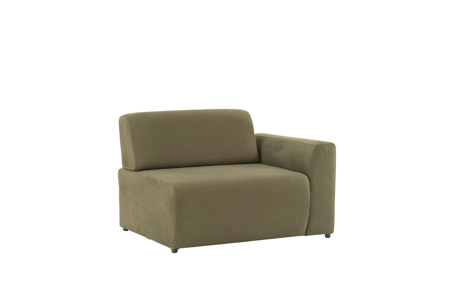 Elara sofa right arm module in emerald green