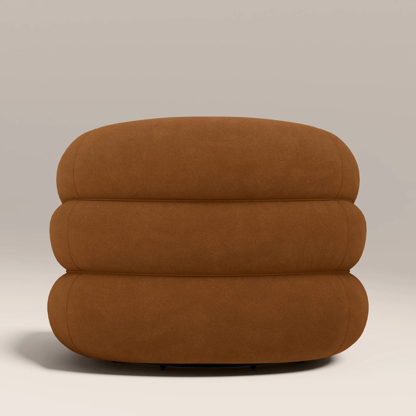 Elina Accent Chair in brown fabric, detail view