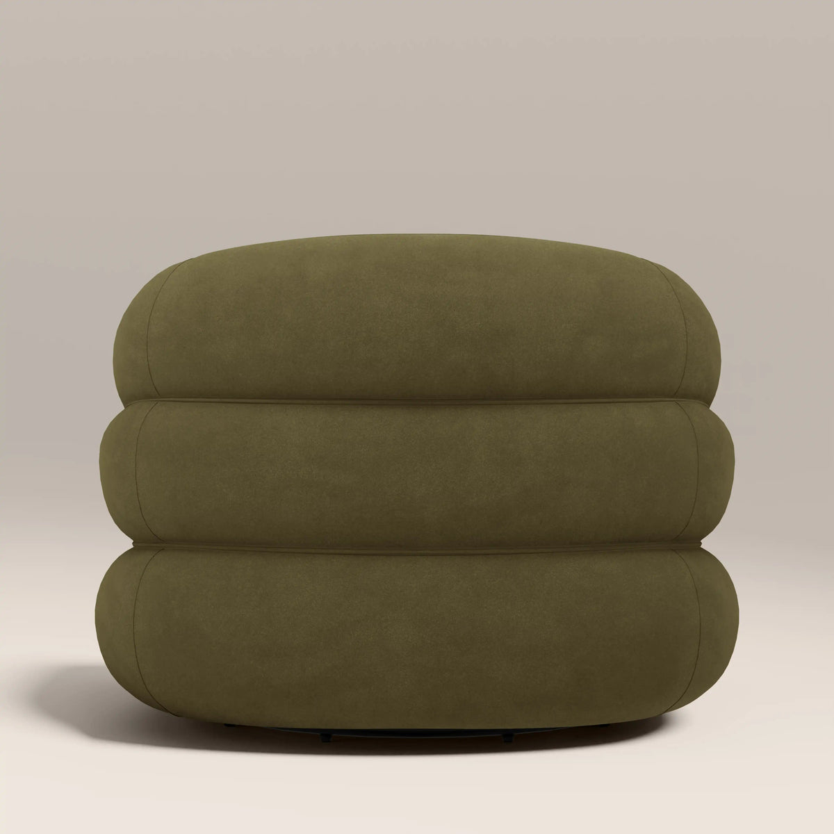 Elina Accent Chair in green fabric, detail view