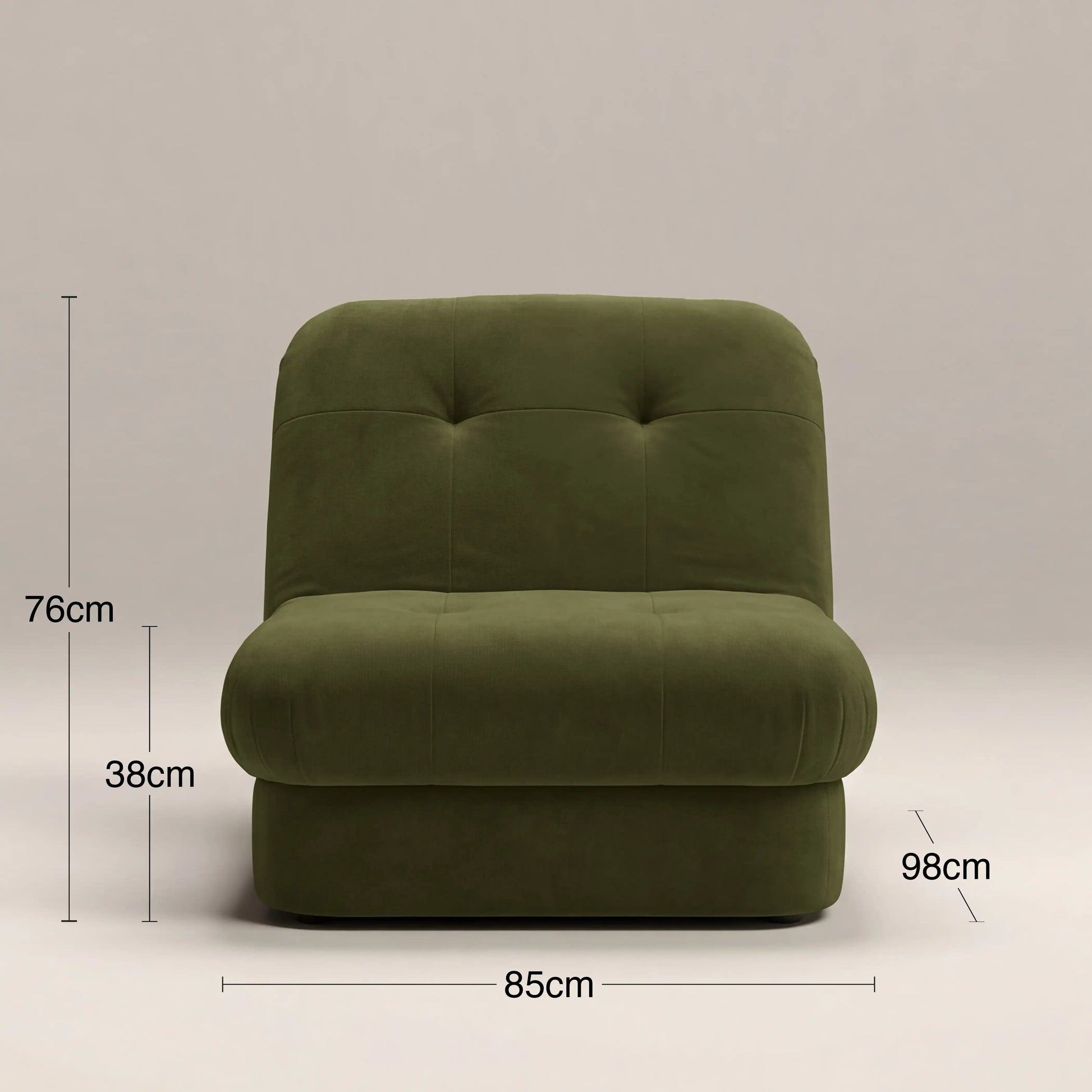 Freya Armchair – Green Fabric