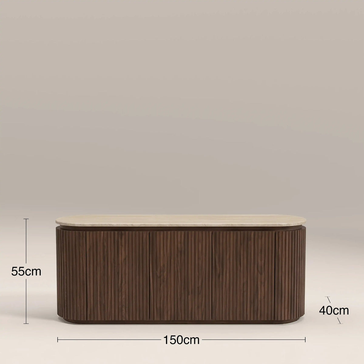 TV unit styled below a wall mounted television