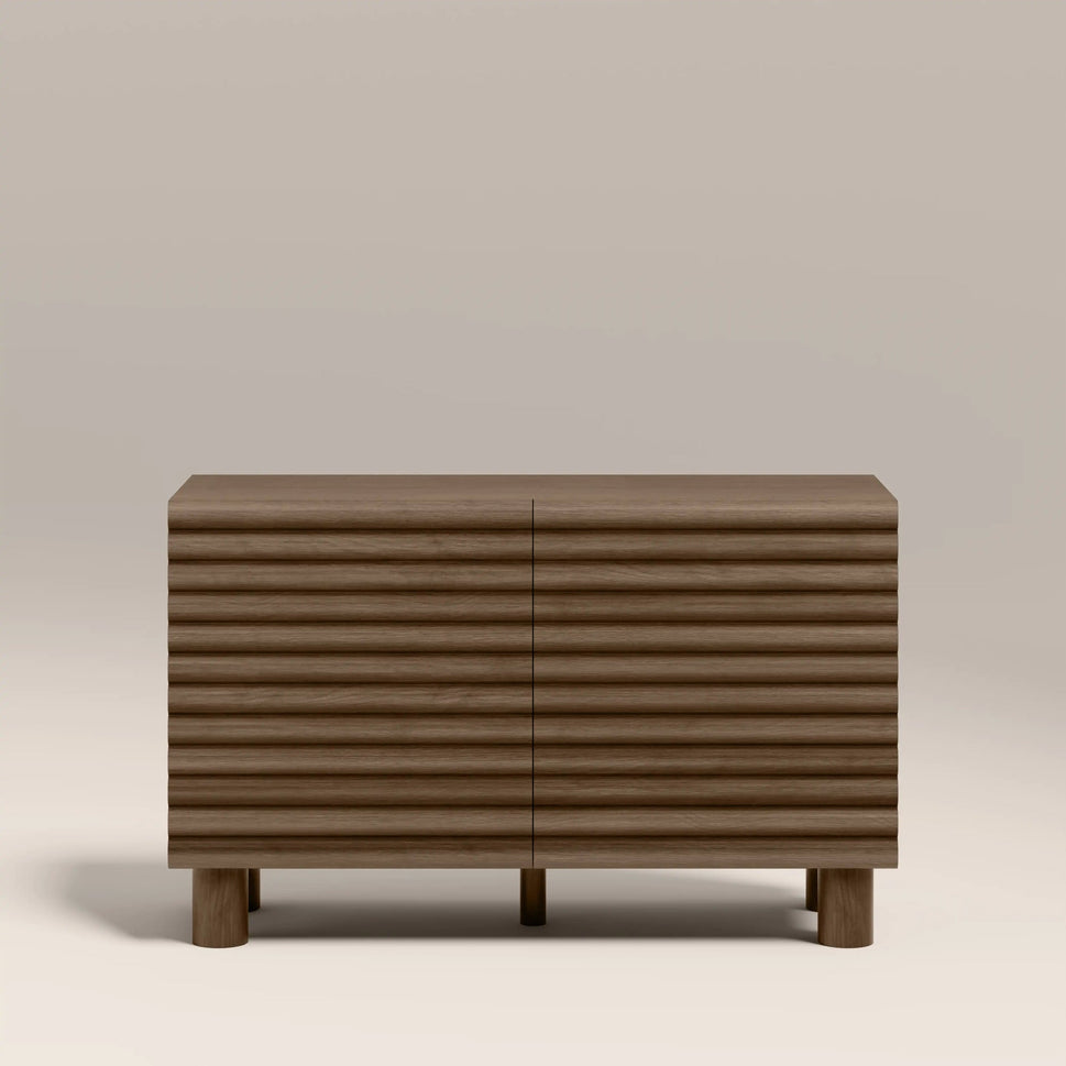 Isla Dark Brown Fluted Sideboard