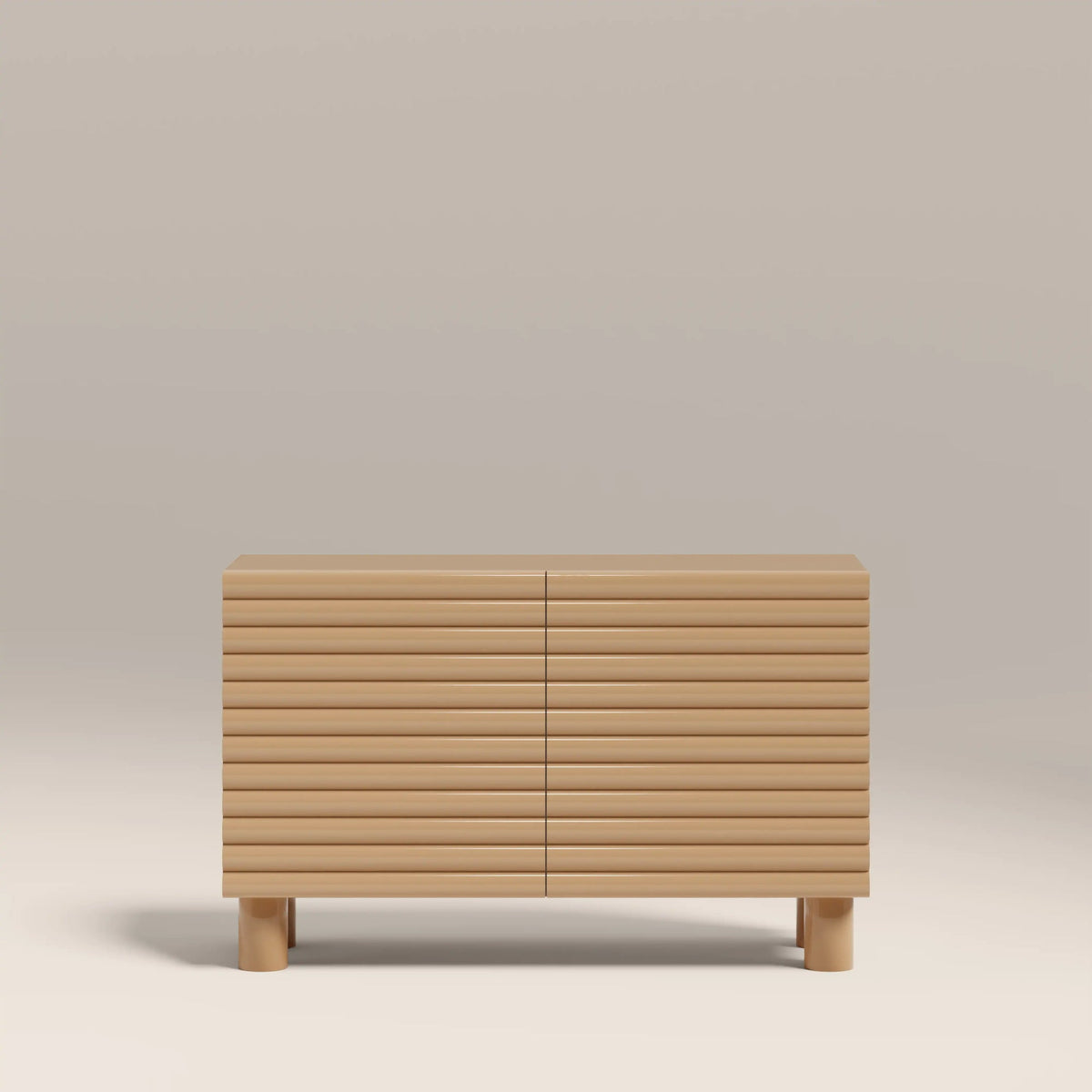 Taupe high gloss 2 door sideboard
