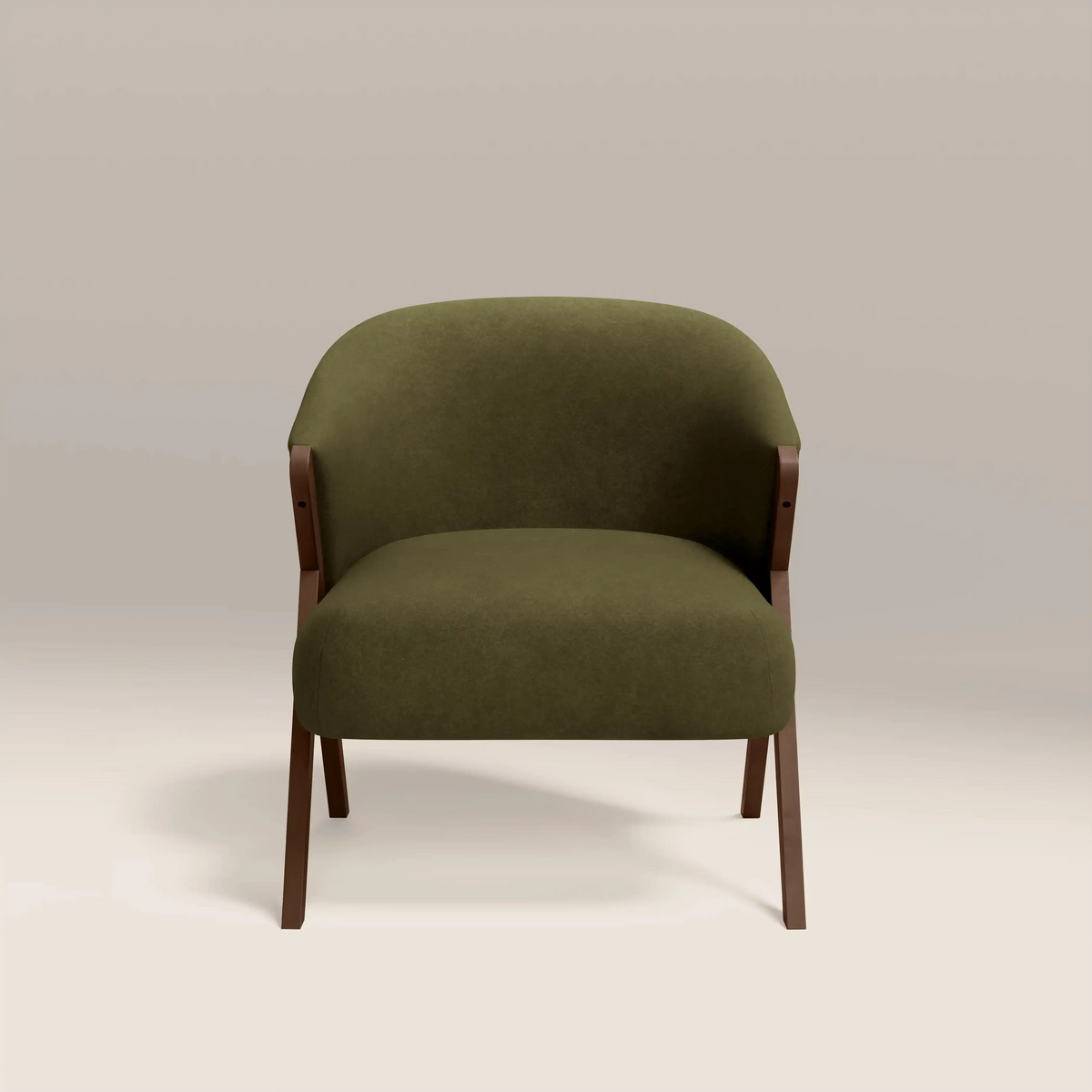 Kiya Accent Chair in green fabric, colour swatch view