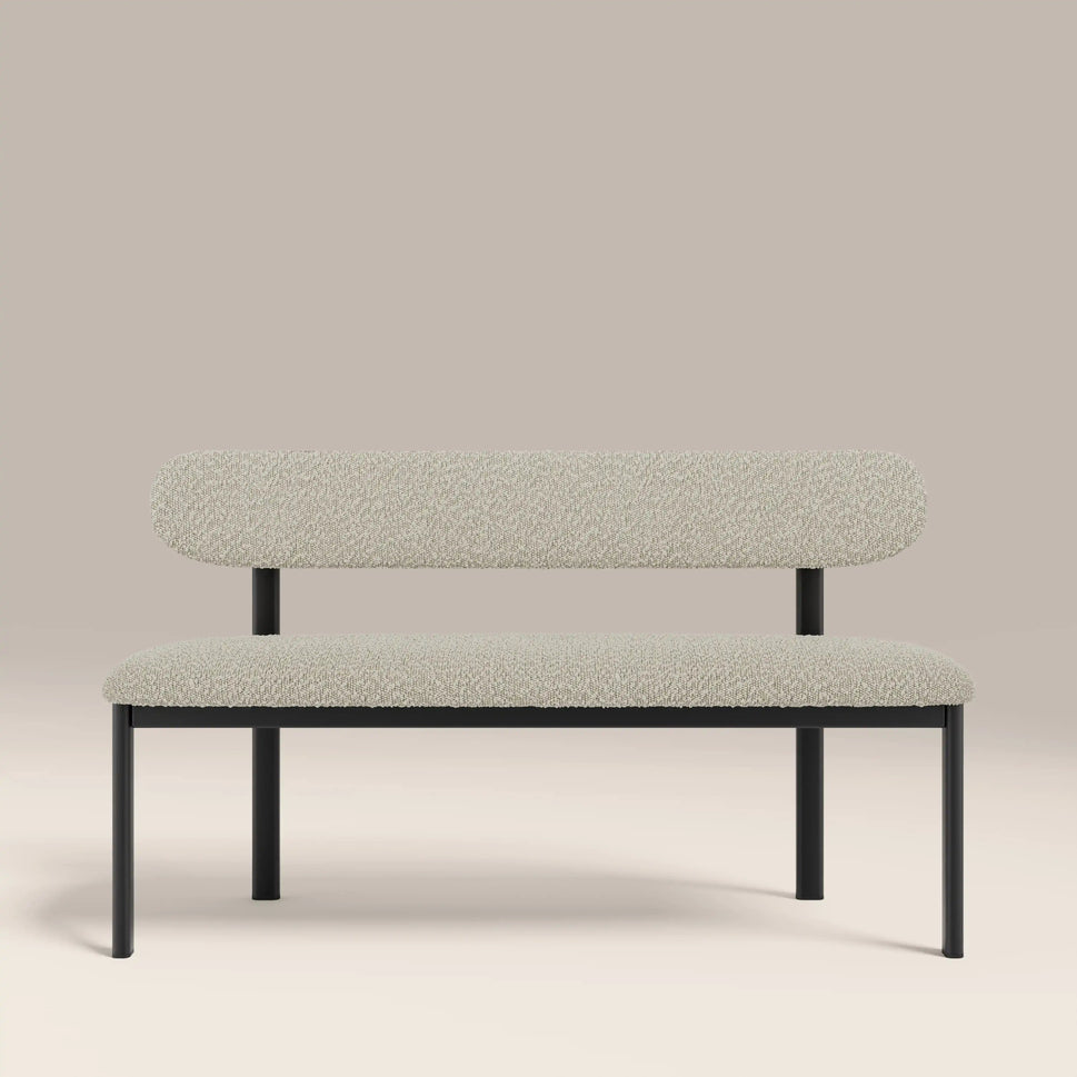 Layan Cream Fabric Dining Bench