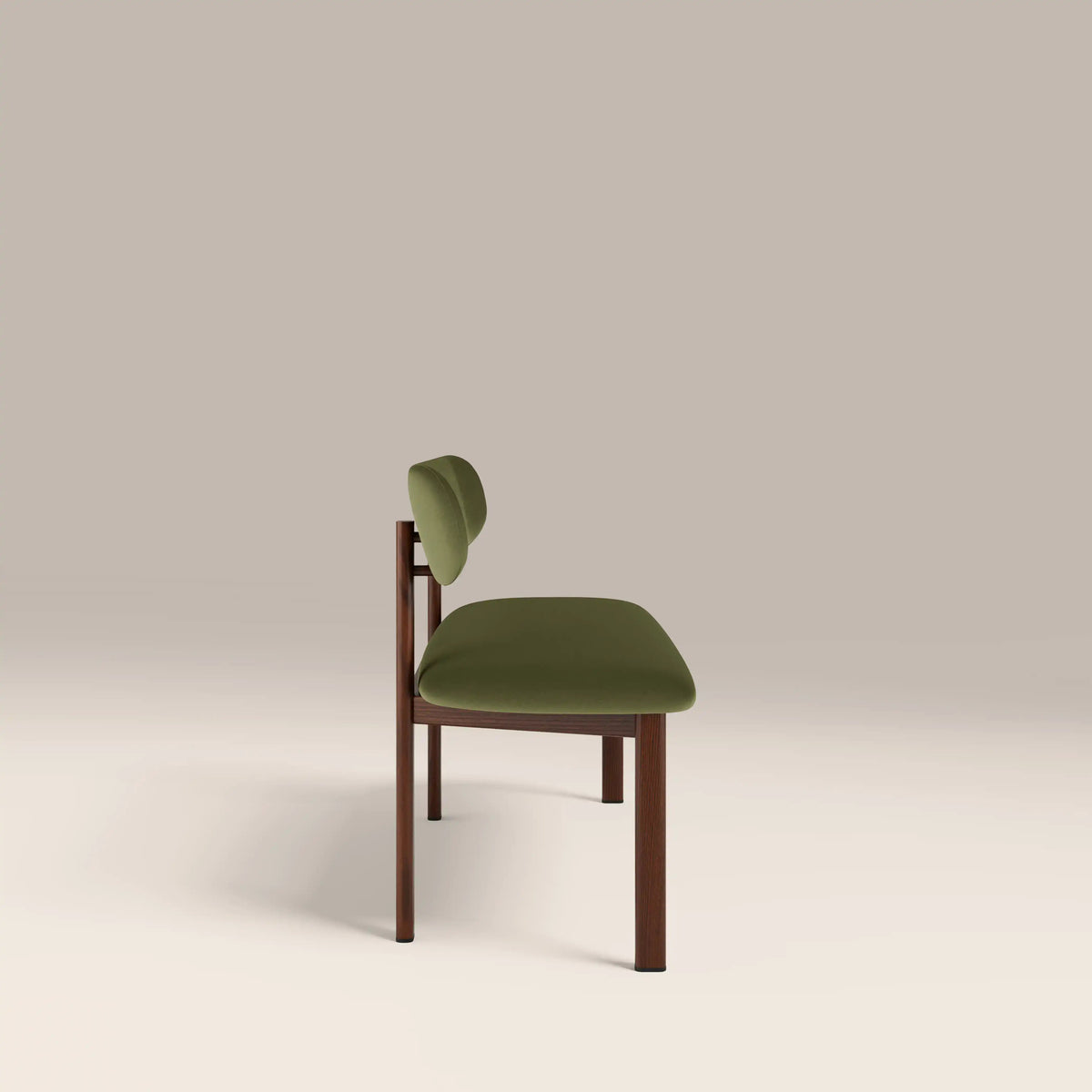 Layan Green Fabric Dining Bench