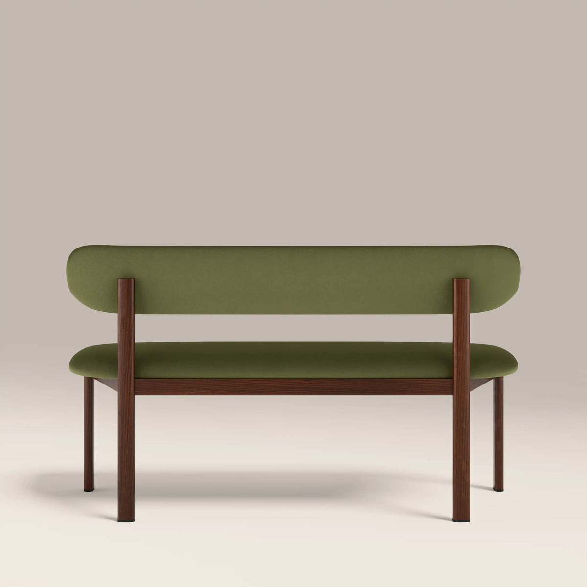 Layan Green Fabric Dining Bench