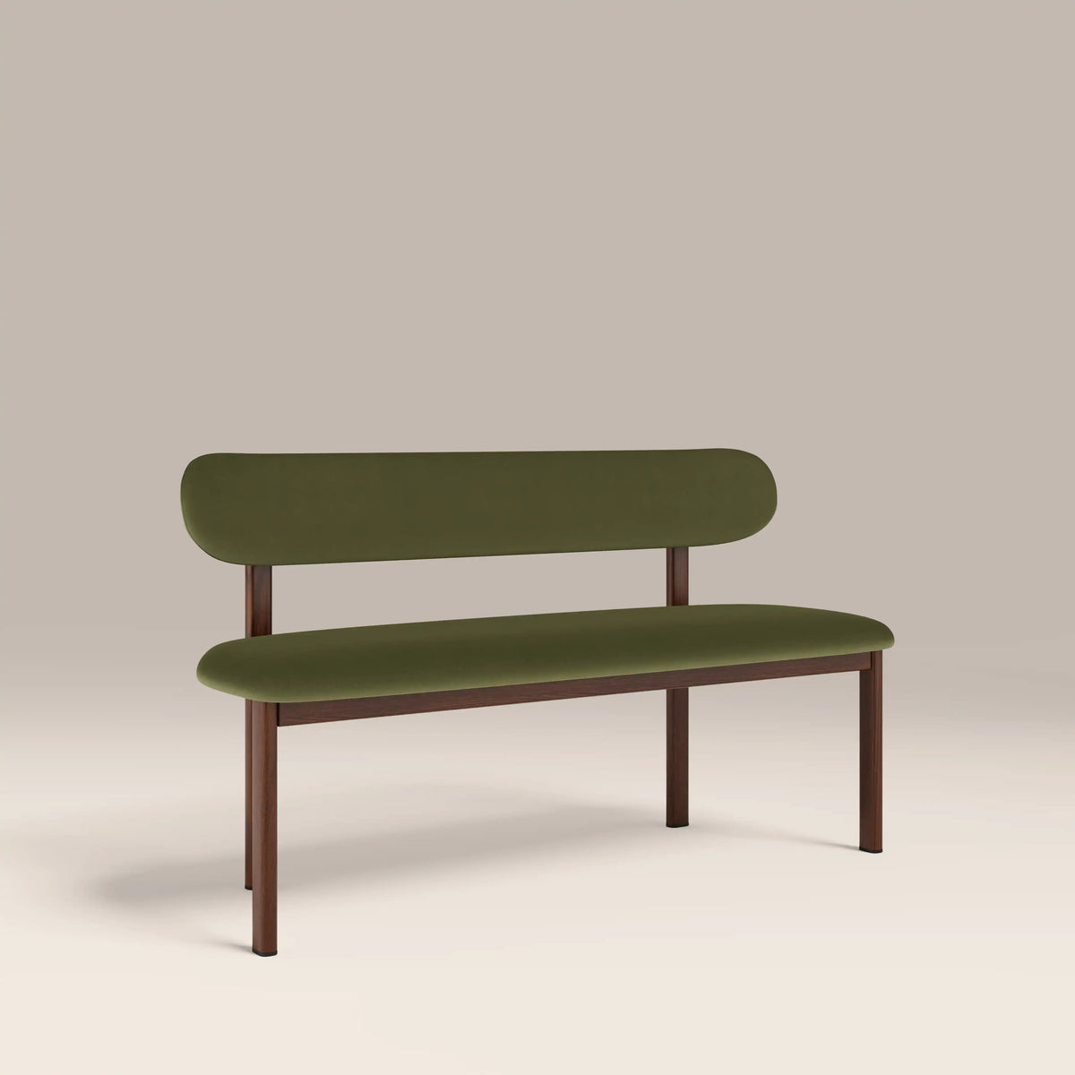Layan Green Fabric Dining Bench