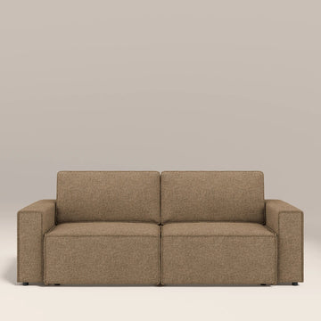 Layla Brown 3 Seater Fabric Sofa Bed