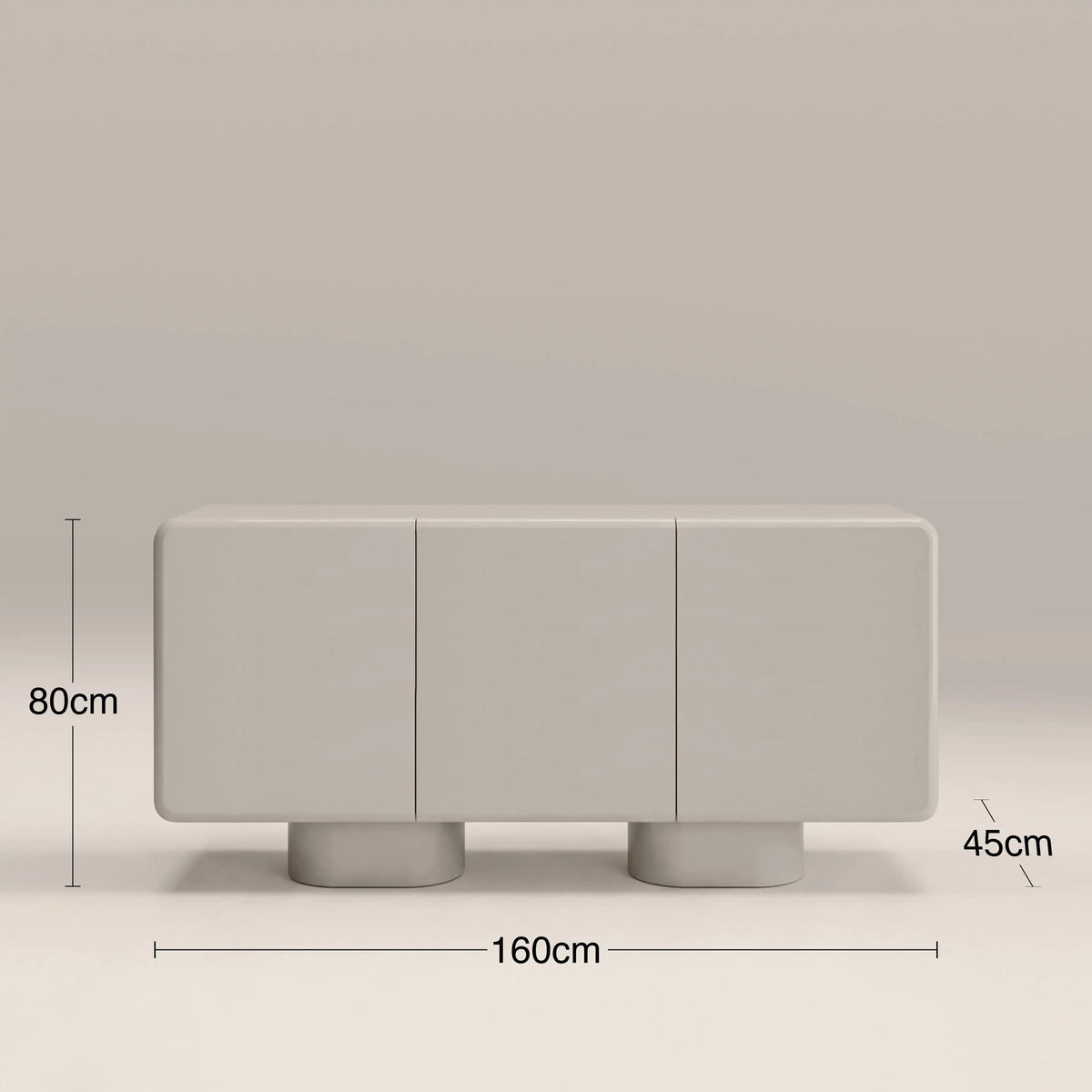 Lina 3 Door Sideboard Cream