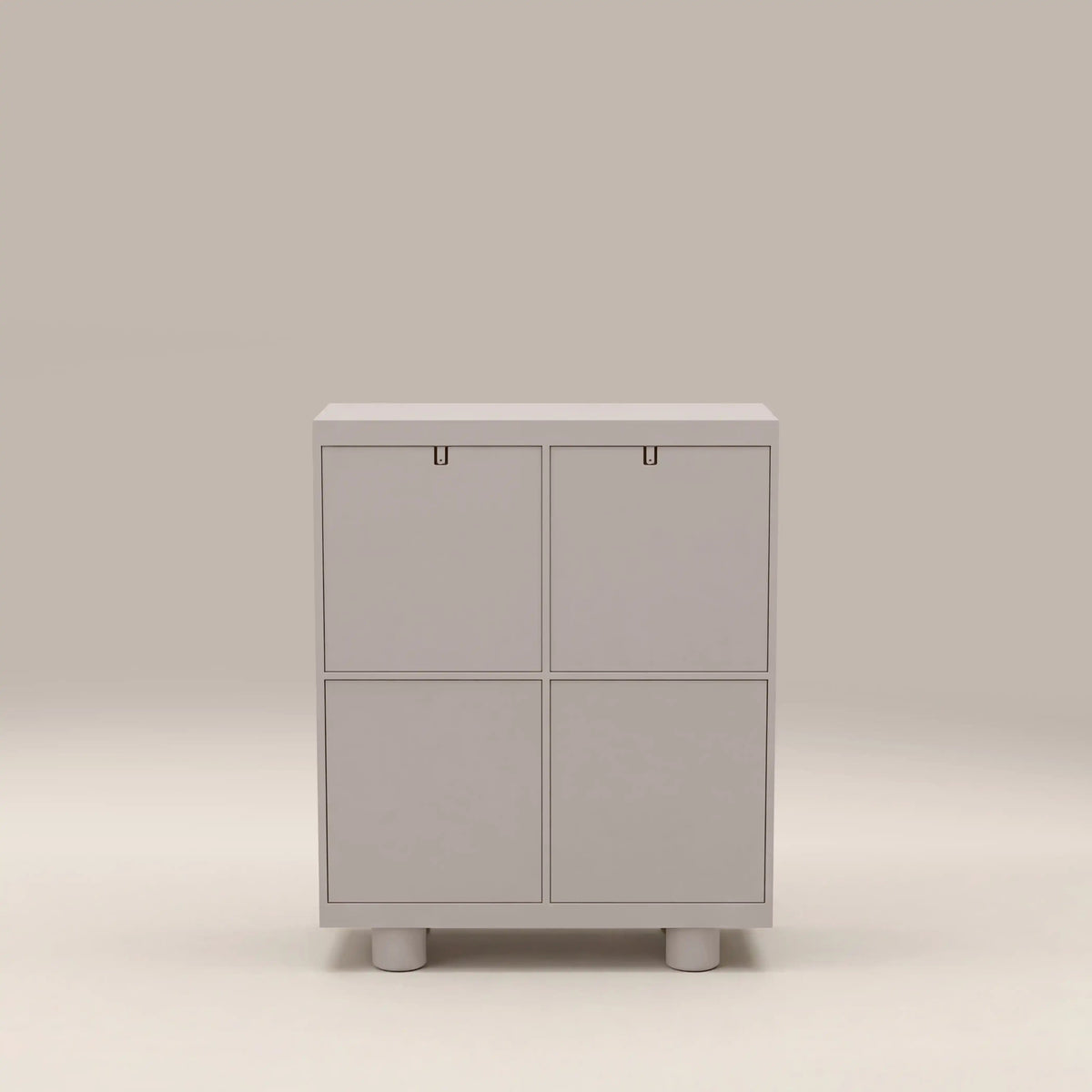 Mila 4-Door Sideboard in light grey, detail view