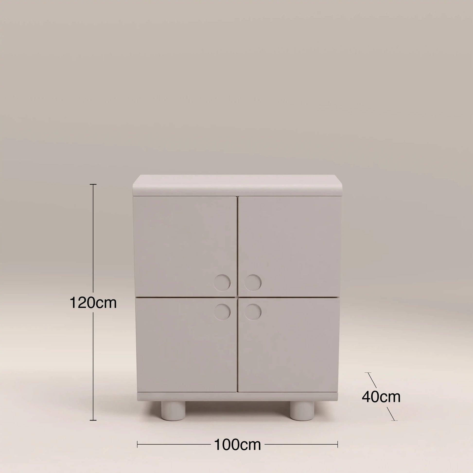 Mila 4-Door Sideboard – Light Grey