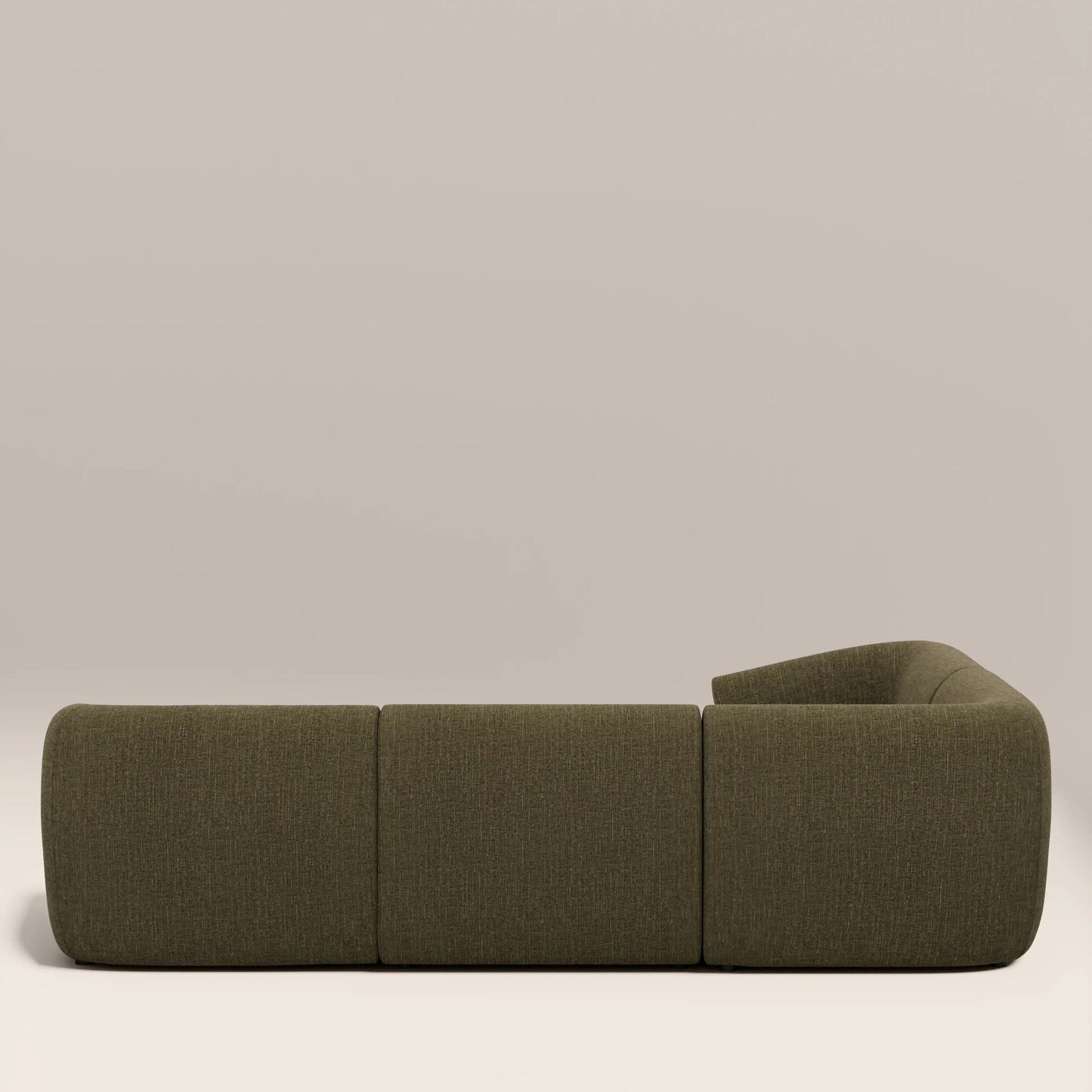 Mira green corner sofa cushion detail